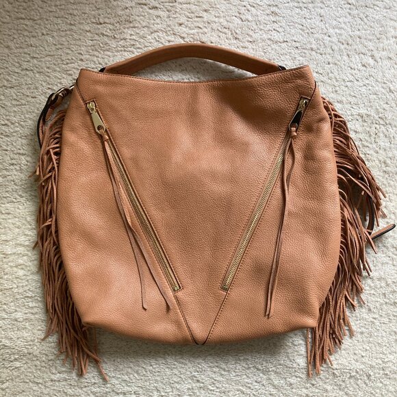 Rebecca Minkoff Fringe Moto Hobo NWOT - Picture 3 of 7
